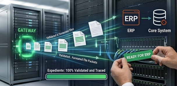 Organización preparando expedientes validados para ERP o Core System