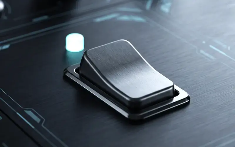 Pedal de consentimiento con indicador verde activo